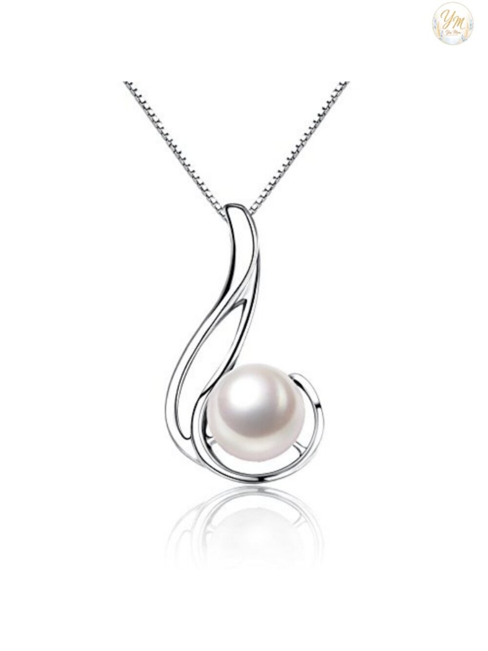 Sterling Silver Freshwater Pearl Necklace 18in Fine Jewelry Gift for Mom Wife